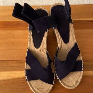 VINCE Stefania Suede Espadrille Wedge Sandal